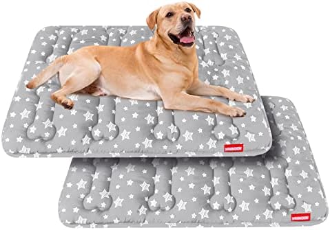 Dog Crate Mat 2 Pack, Soft Dog Bed Pad Mat by Moonsea
