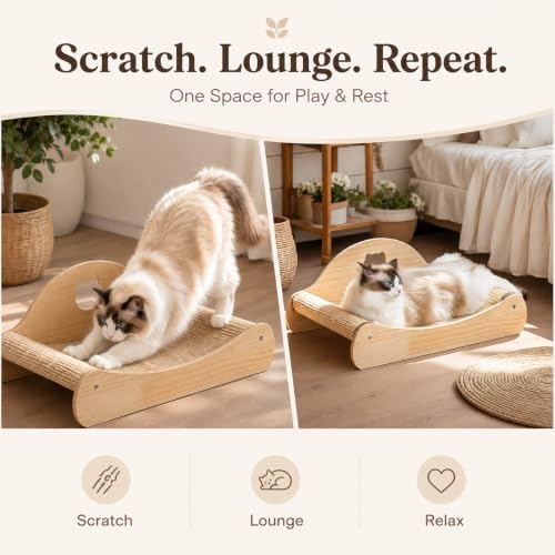 23" Large Sisal Cat Scratcher Lounge Bed - Image 3