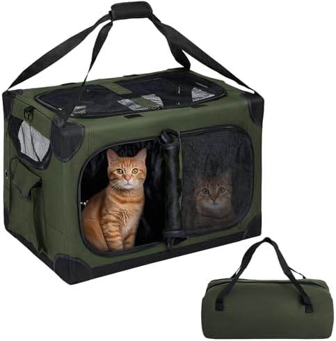 Extra Large 2-Cat Foldable Pet Travel Carrier by FuzzyNest