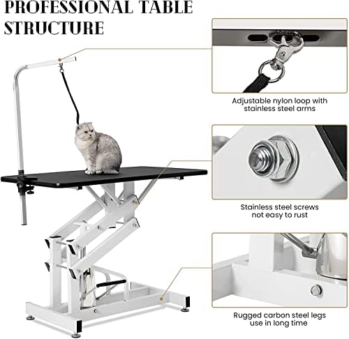 Hydraulic Dog Grooming Table for Small/Large Dogs, Heavy Duty Professional Pet - Image 4