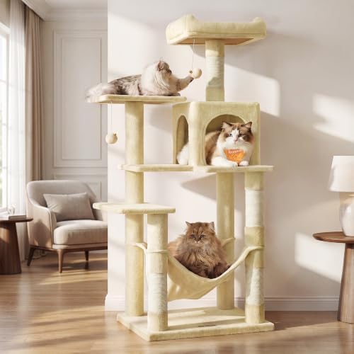Feandrea Cat Tree, 54.2-Inch Cat Tower by FeandreabySONGMICSHOME