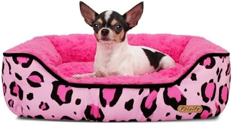Rectangle Washable Dog Bed for Large, Medium & Small Dogs – Soft Calming Puppy by Paiaite