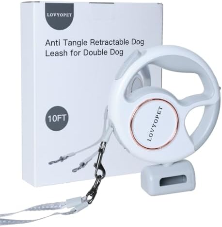 All-in-One Retractable Dual Dog Leash by Unknown