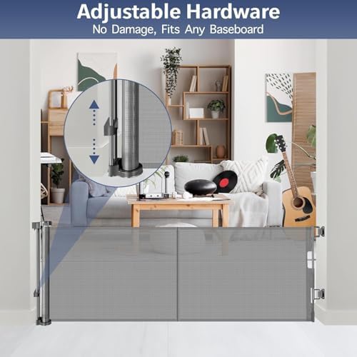 Reinforced 18 Inch Tall Retractable Pet Gate Short Dog Gates to Step Over - Image 6