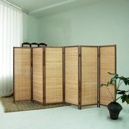 6 Panel Short Room Divider – 3.9 ft Tall Double-Side Folding Privacy Screen - Image 2