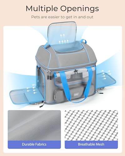 Expandable Cat Dog Carrier: NOBLE DUCK Soft-Sided Pet Carrier Airline Approved - Image 3
