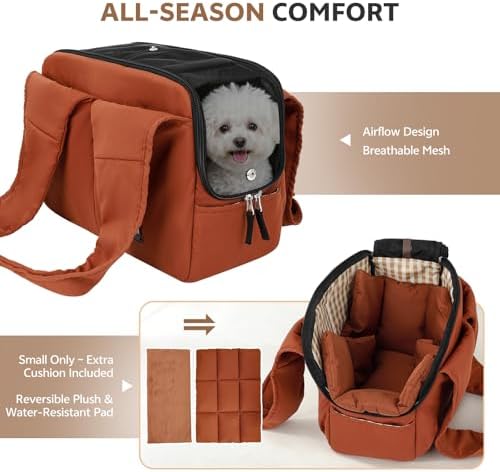 Dog Purse Carrier for Small Dogs and Cats, Soft-Sided Pet Tote Bag - Image 3