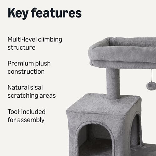 Amazon Basics Indoor Cat & Kittens Multi-Level Climbing Activity Tower - Image 2