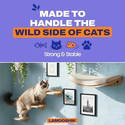 Cat Wall Shelves, Natural Floating Cat Furniture - Image 2