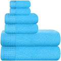 GLAMBURG 100% Cotton Ultra Soft 6 Pack Towel Set, Contains 2 Bath Towels 28x55 by GLAMBURG