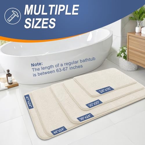 OLANLY Thick Memory Foam Bathroom Rugs 34x21, Absorbent Bath Mat - Image 5