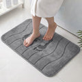 Flamingo P Grey Bath Mat 24x36 Quick Dry Washable Soft Memory Foam by FlamingoP