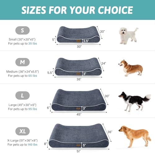 COZY KISS Orthopedic Dog Bed, for Medium Dogs up to 65 lbs - Image 2