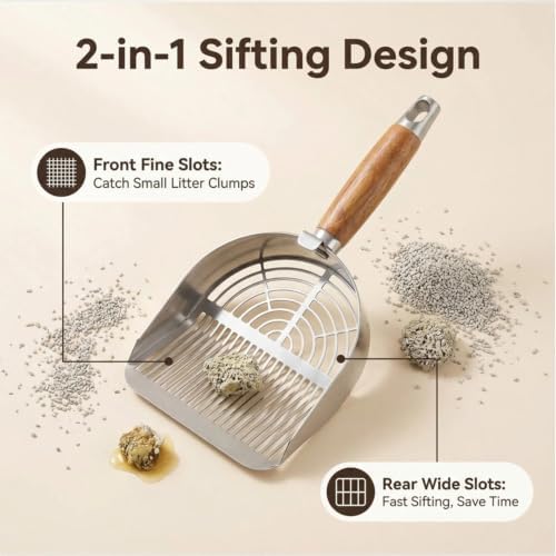 5 Pack Stainless Steel Cat Litter Scoop - Image 5