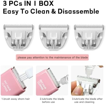 Replacement for Pet Clippers, 3 Packs Replacement Blades for Waterproof - Image 2