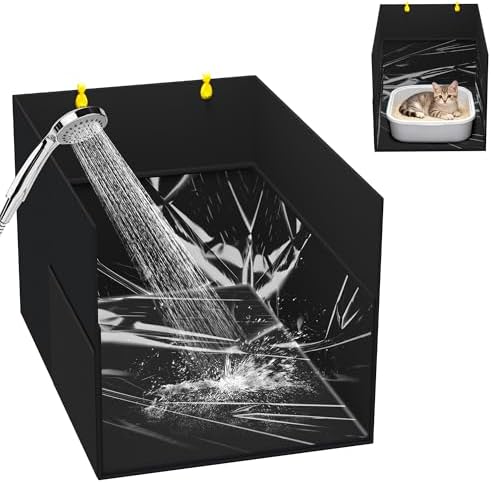 Aokeyee Cat Litter Box Enclosure Splash Guard by Aokeyee