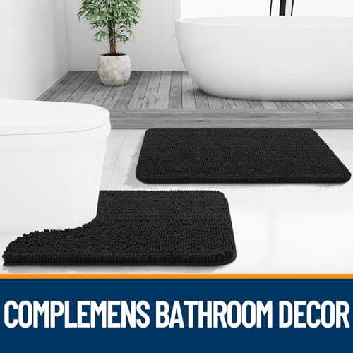 OLANLY Bathroom Runner Rugs 45x27, Extra Soft Absorbent Chenille Bath Rugs - Image 7