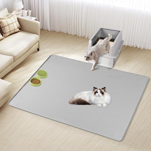 Kalolary Cat Litter Mats, Soft on Kittys Paws, Waterproof, Urine-Proof Kitty - Image 7