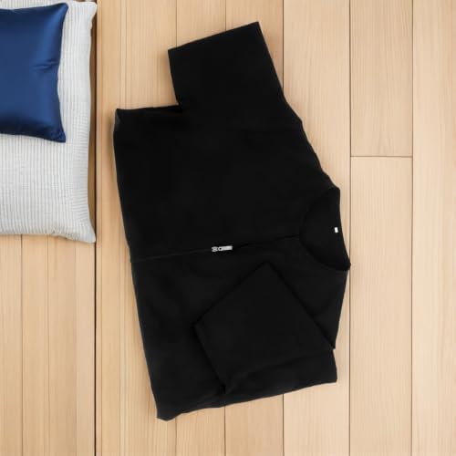 NOLITOY Waterproof PET Grooming Apron Short Sleeve Zipper Smock Black - Image 5