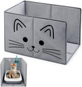 27.8"L×19.5"W×16.93"H Foldable Cat Litter Box Enclosure Splash Guard by Ferrochef