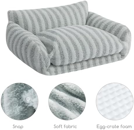 Hollypet Cat Bed Small Dog Orthopedic Couch Beds - Image 5