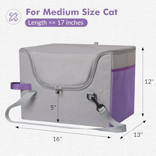 pidipiti Portable Leakproof Tall-Side cat Litter Box, - Image 2