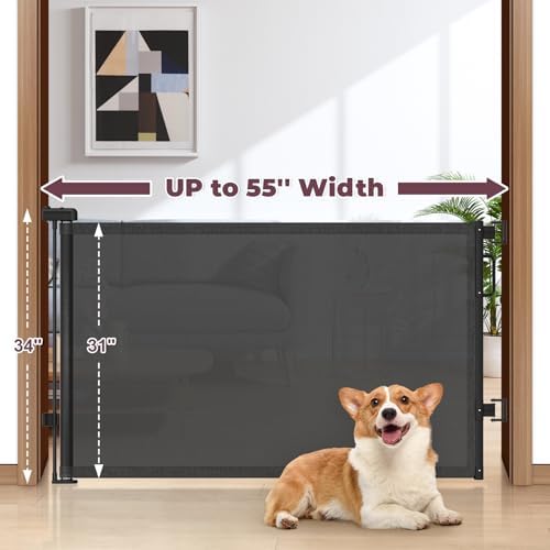 Retractable Baby Gate for Stairs & Doorways, Dog Gate Indoor Outdoor - Image 2