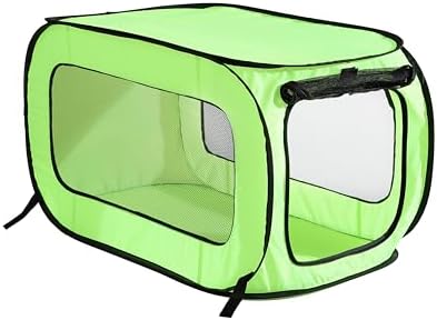 Portable Collapsible Pop Up Kennel, 32.5" L x 19.5" W x 19.5" H by BeatriceHomeFashions