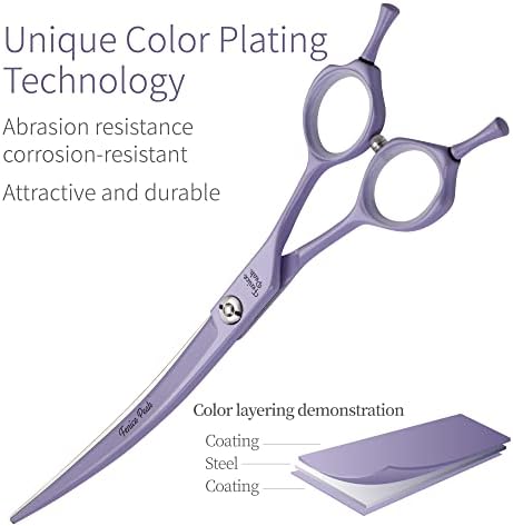 7" Professional Chunker Dog Grooming Scissors, Japanese 440C Stainless Steel - Image 4
