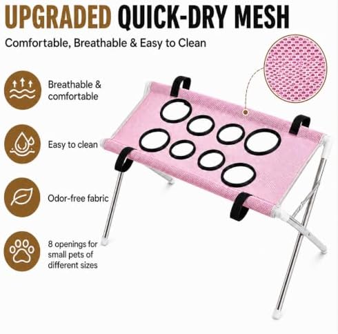 Dog Bath Hammock with Stand, Foldable Grooming Table - Image 4