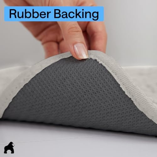 GORILLA GRIP SoakSTOPPER Dog Door Mat, Machine Wash and Dry, 36x24 Lt Gray - Image 5