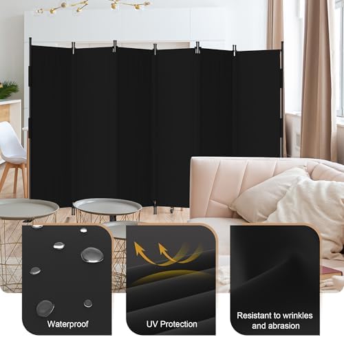 Room Divider, 6 Panel Upgraded 132” Folding Screen Highly Secretive - Image 2
