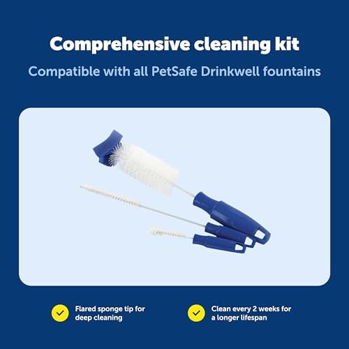 PetSafe Drinkwell Dog and Cat Water Fountain Cleaning Kit, 3 Brushes, 1 3/8' - Image 6