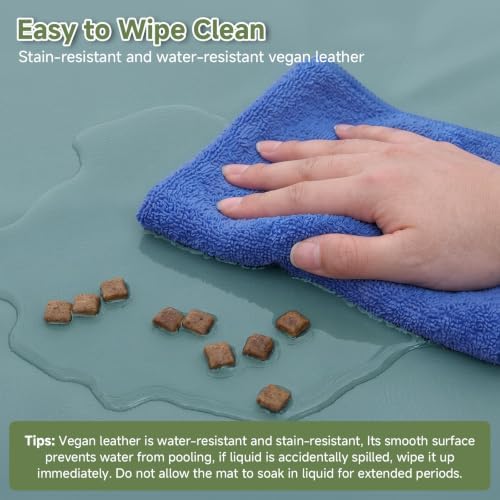 Outdoor Dog Crate Pad Bed, Waterproof Wipeable Kennel Mat, Dusty Blue - Image 2