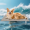 Cooling Mat for Dogs, Q-MAX>0.4 Size A Taupe by UniHome