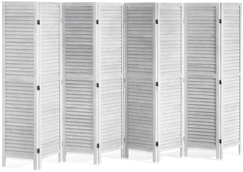 VEVOR Wood Room Divider, 8 Panel Wood Folding Privacy Screen, 66.9 Inches Tall by VEVOR