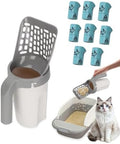Cat Litter Scoop with 120 Refill Bags Portable Kitty Litter Scooper and Pooper by ZLXHDL