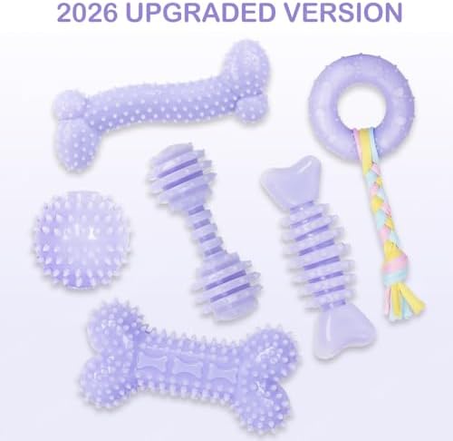 6 Pack Dog Chew Toys, Small Dog Teething Toys, Soft Durable Interactive Toys - Image 6