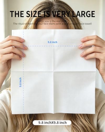 LUXU Face Towels, Ultra‑Soft Facial Towels, Extra Thick Disposable Face Towel - Image 2