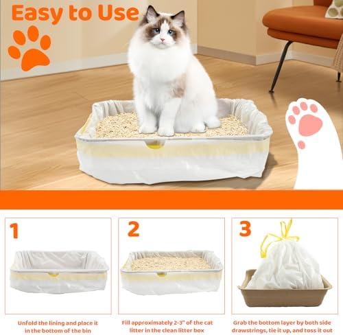 50 Count Litter Box Liners Jumbo 36" x 18" Tear Resistant Cat Litter Bags - Image 6