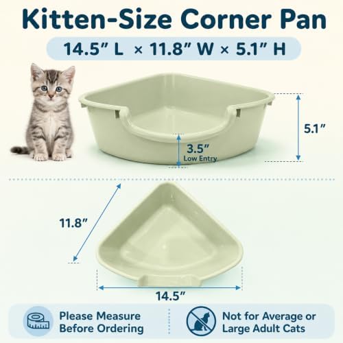 Corner Litter Box, Low Entry Kitten Litter Box - Image 2
