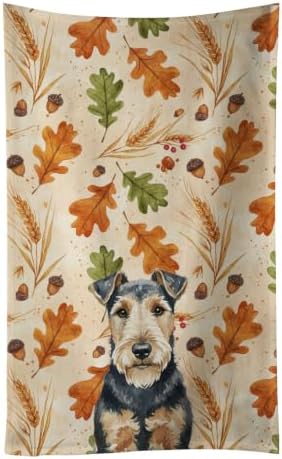 Caroline's Treasures Welsh Terrier Dogs Kitchen Towel 15x25 in by CarolinesTreasures