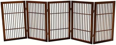 Urnporium Pet Dog Gate Freestanding, Strong Durable Folding Wooden Fence by Urnporium