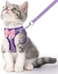 Cat Harness and Leash Set, Escape Proof Kitten Harness Purple XS by NCMAMA