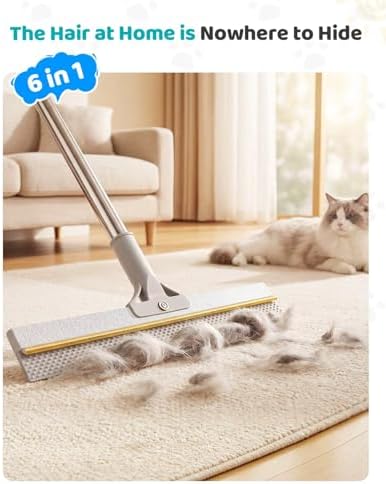 Pet Hair Remover for Carpet, 54 Inch Adjustable Long Handle Carpet Rake for Pet - Image 2