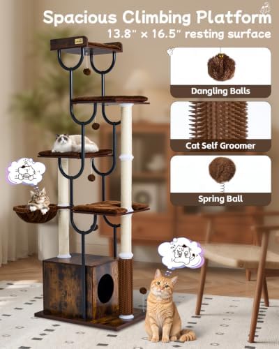 FourFurPets 74" Cat Tree, Cat Tower - Image 4