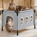 SlowTon Cat Houses for Indoor Cats, Covered Cat Bed Cave Hideaway by SlowTon