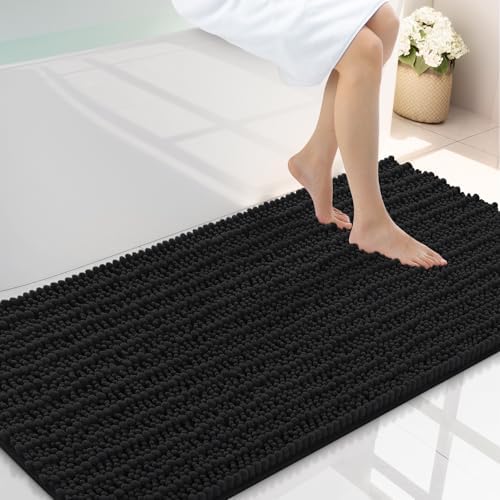 Smiry Bathroom Rugs 45X27, Extra Soft Rubber Backing Chenille Bath Mats by Smiry