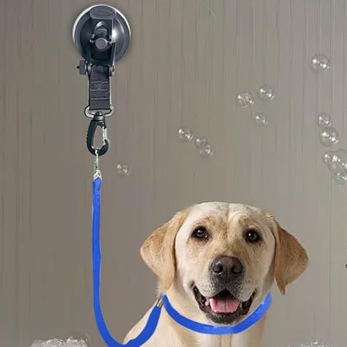Dog Bath Tether- Industrial Strength Suction Cup, Adjustable Nylon Grooming - Image 2