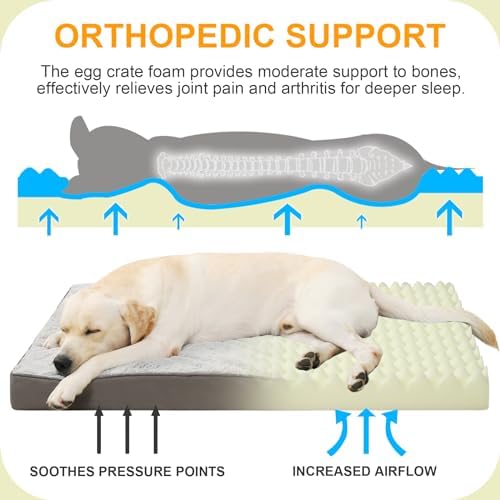 KSIIA Orthopedic Dog Bed for Extra Large Dogs - Image 2